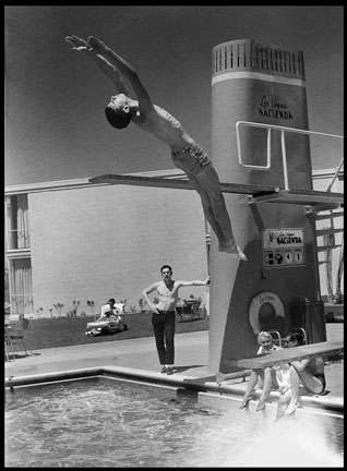 The Diver - self portrait  1957 : Life in the 50's, 60's, 70's : Clayton Price Photographer