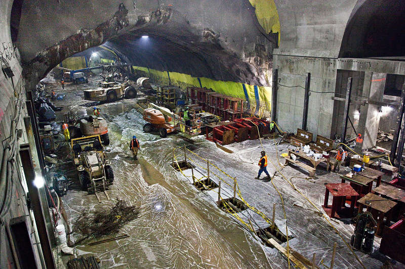 Entrance area for No.7 line subway station: 32 St and 11th Ave - Manhattan. 0650.jpg  ©clayton price : Underground New York : Clayton Price Photographer