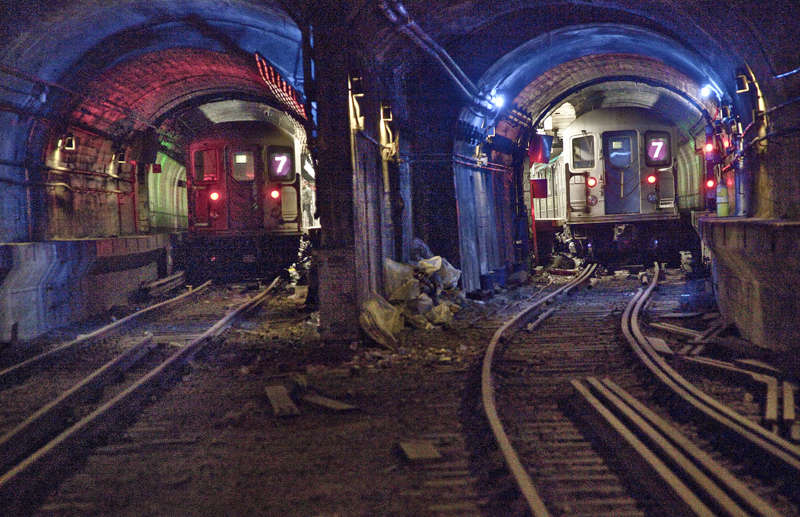 End of current No, 7 train at Times Square (42 St) 0764_1.jpg ©clayton price : Underground New York : Clayton Price Photographer