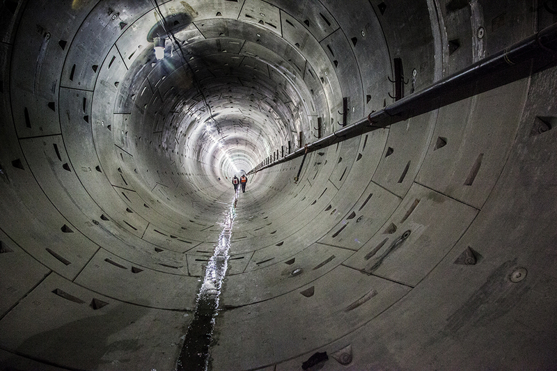 Inspection walk to Times Square. Pre-manufactured segments for new track to 34th St.extension of No. 7 line. #0736,jpg © c price : Underground New York : Clayton Price Photographer