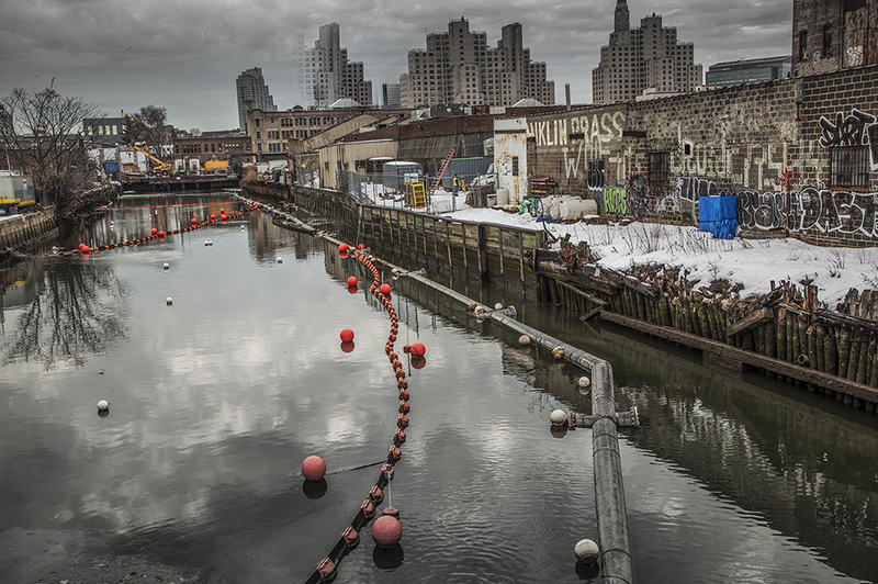 GOW_5589-Conklin-Brass& Copper. 40 years later,  fresher water.
From Union Street Bridge
c2014 : Gowanus Canal - Brooklyn, NY : Clayton Price Photographer