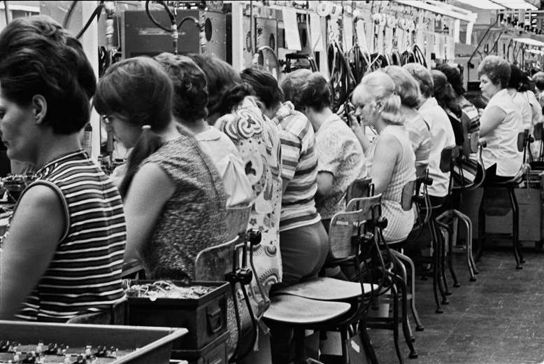 Assembly Line- Western Electric Co c 1972 : End of the Machine Age : Clayton Price Photographer