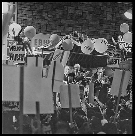 Hubert Humphrey in L.A. with Jimmy Roosevelt '64 : Photojournalism & Documentary : Clayton Price Photographer